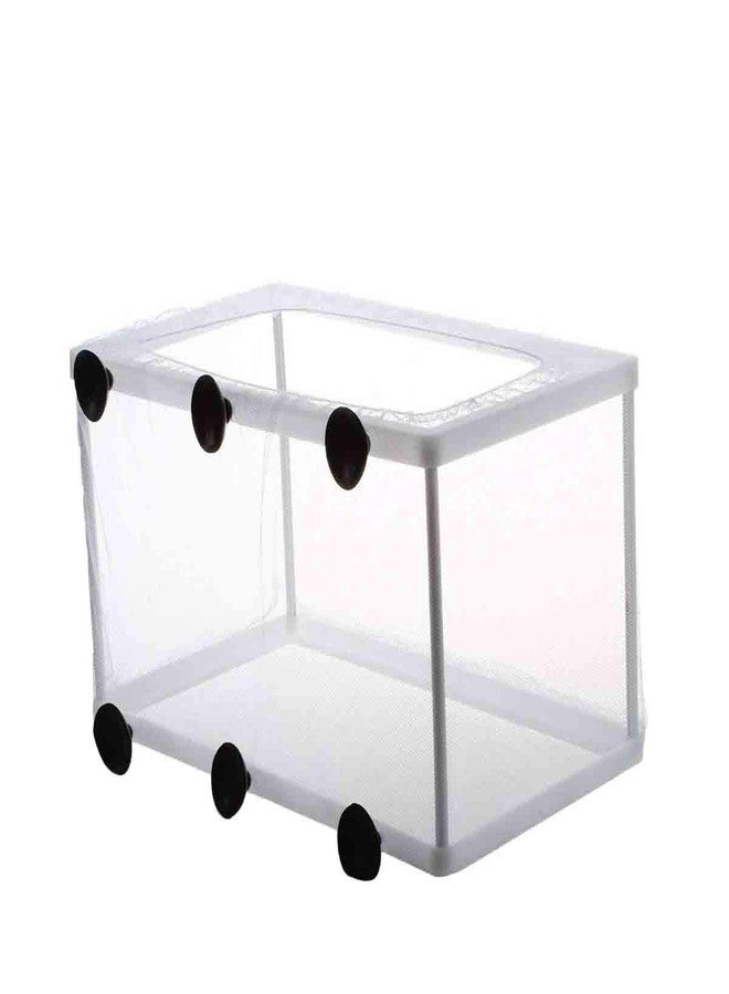 COMOK White Nylon Mesh Fish Fry Hatchery Breeder Box Separation Net w Suction Cups 2Pcs - Image 2
